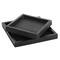Black Marble Minimalistic Textured Square Trays, 2ct.